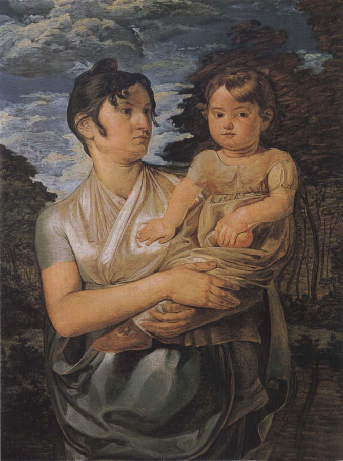 The Artist-s Wife and their Young Son